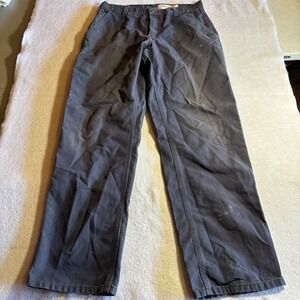 Carhartt Men's Charcoal Work Pants Dungaree Fit Size 32x32 Cotton Blend